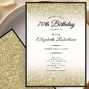 Search for 70th with bling birthday invitations Modern