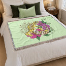 Search for exotic flowers blankets Green
