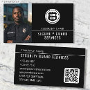 Search for security guard business cards Black and white
