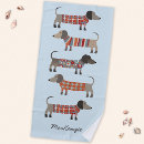 Search for dachshund beach towels Doxie