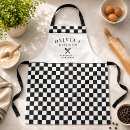 Recherche de damier noir et blanc tabliers Pour elle