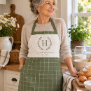 Search for green plaid aprons Initial