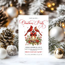 Search for bird christmas invitations Red cardinal