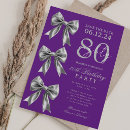 Search for save the date 80th birthday invitations Silver