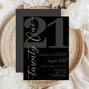 Search for black 21st birthday invitations Calligraphy