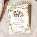 Search for pink woodland baby shower invitations Floral