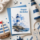 Search for nautical lighthouse birthday cards For him
