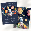 Search for solar system birthday invitations Astronaut