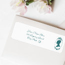 Search for silhouette wedding return address labels White