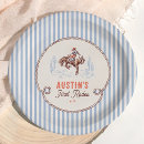 Search for first rodeo plates Cowboy 1st birthday