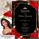 Search for black quinceanera invitations Elegant classy