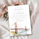 Search for golden gate bridge wedding invitations Watercolor
