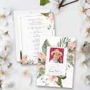 Search for memorial service program invitations Watercolor
