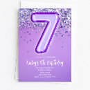 Search for 8th birthday invitations Purple
