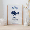 Search for whale baby shower posters Ahoy it's a boy