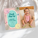 Search for retro pool party invitations Splish splash