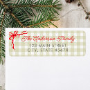 Search for green plaid return address labels Gingham