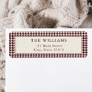 Search for houndstooth return address labels Modern