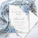 Recherche de hortensias bleus invitations Aquarelle