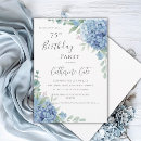 Search for blue hydrangea birthday invitations Elegant