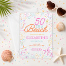 Search for beach 50th birthday invitations Trendy