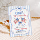 Search for patriotic 1st birthday invitations Red white and blue