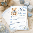 Search for wishes for baby advice cards Blue baby shower