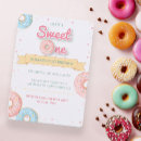 Search for doughnut 1st birthday invitations Pink doughnut party