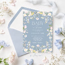 Search for pink blue flowers baby shower invitations Baby in bloom