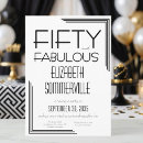 Search for art deco 50th birthday invitations 50 year old