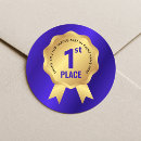 Search for award winner stickers First place