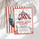 Search for circus 3rd birthday invitations Vintage