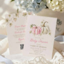 Search for pink pumpkin baby shower invitations Mother to be