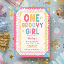 Search for groovy 1st birthday invitations First birthday party