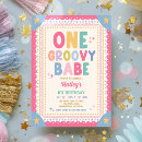 Search for groovy 1st birthday invitations First birthday party