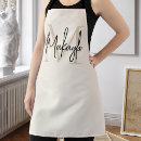 Search for stylish monogram aprons Minimal