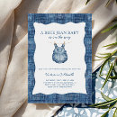 Recherche de denim baby shower invitations Rustique