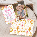 Search for wild west birthday invitations Pink cowgirl party