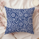 Search for blue and white paisley pillows Vintage