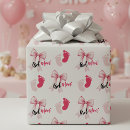 Search for pink ribbon wrapping paper Pink and white