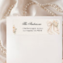 Search for pearl return address labels White bow