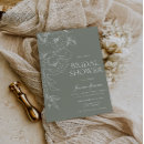 Search for green and white bridal shower invitations Elegant