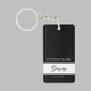 Search for wedding monogram rectangular keychains Minimalist