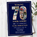Search for surprise 70 birthday invitations Typography