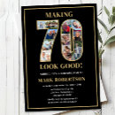 Search for surprise 70 birthday invitations Typography