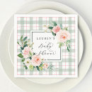 Search for green and white checkered napkins Watercolor