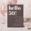 Search for chic 50th birthday invitations Bold typography