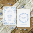 Search for french bridal shower invitations Blue and white