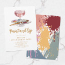 Search for sip and paint birthday invitations Wine paint party