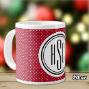 Recherche de points blancs tasses Monogramme
